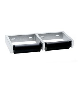 Picture of Toilet Tissue Dispenser Bobrick Satin Finish Cast Aluminum Manual Pull 2 Rolls Wall MountBOB2740