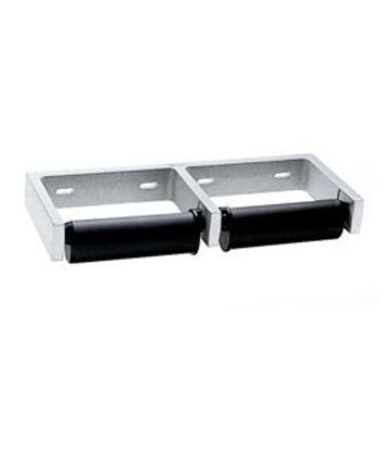 Picture of Toilet Tissue Dispenser Bobrick Satin Finish Cast Aluminum Manual Pull 2 Rolls Wall MountBOB2740