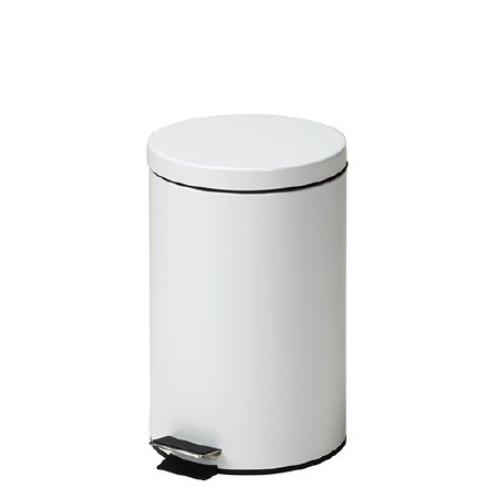 Picture of Trash Can 13 Quart Round White Stainless Steel Step OnTR-13W