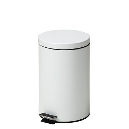 Picture of Trash Can 13 Quart Round White Stainless Steel Step OnTR-13W