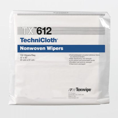 Picture of Cleanroom Wipe TechniCloth® White NonSterile 45% Polyester / 55% Cellulose Nonwoven 12 X 12 Inch DisposableTX612