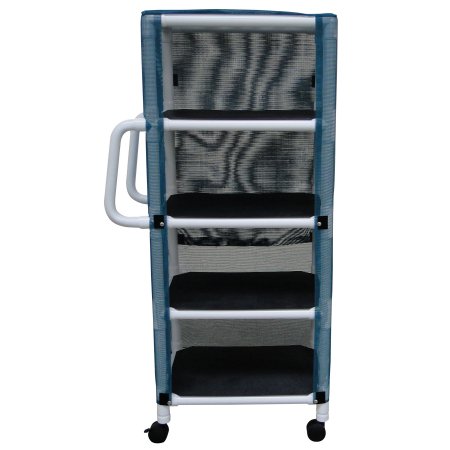 Picture of Linen Cart with Cover 4 Shelves 75 lbs. per Shelf Weight Capacity PVC 3 Inch Twin Casters325-4C