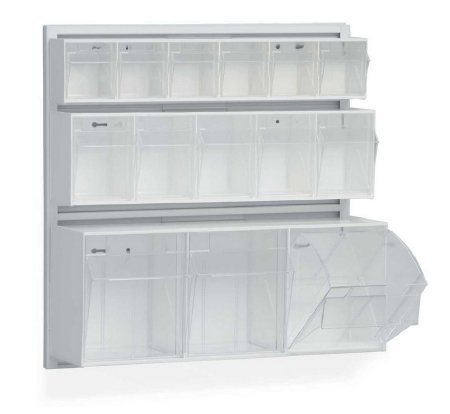 Picture of Storage Bin Unit Clear 7-3/4 X 9-1/2 X 23-1/2 Inch10383