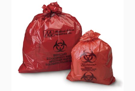 Picture of Biohazard Waste Bag Medegen Medical Products 44 gal. Red Bag Polyethylene 38 X 45 Inch172M