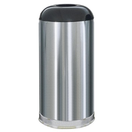 Picture of Trash Can Rubbermaid® 15 gal. Round Silver Stainless Steel Open TopFGR32SSSGL
