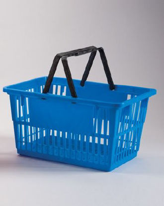 Picture of Tote Basket Health Care Logistics® Blue Plastic / Fiberglass / Nylon 10 X 13-1/4 X 19-1/4 Inch4024B