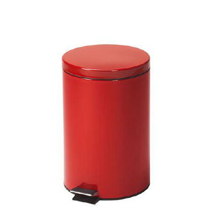 Picture of Trash Can 20 Quart Round Red Steel Step OnTR-20R