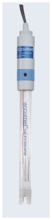 Picture of pH/ATC Probe Fisher Scientific™ accumet™ -5° to 80°C Operating Temperature, Single Junction, BNC/ATC Connector, Ag/AgCl Internal Reference, 0 to 14 pH Range, Saturated KCl with AgCl. KCl Filling Solution, Mercury-Free, 1 Year Warranty For AP80 and AP70 Series Portable Meters13620AP55