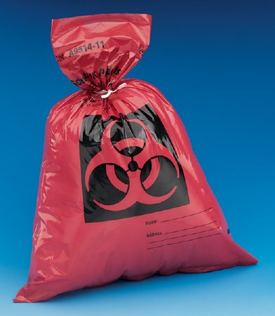 Picture of Infectious Waste Bag Bio-Check® Red Bag Polypropylene 25 X 35 InchWAC25X35R