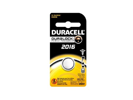 Picture of Lithium Battery Duracell® CR2016 Coin Cell 3V Disposable 1 PackDL2016BPK