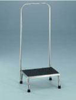 Picture of Step Stool with Handrail MRI 1-Step Stainless Steel 8-1/2 Inch Step Height1017757100
