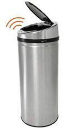 Picture of Trash Can iTouchless™ 8 gal. Round Brushed Silver Stainless Steel Motion Activated22238004