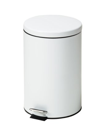 Picture of Trash Can 20 Quart Round White Steel Step OnTR-20W