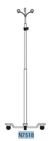 Picture of IV Stand 2-Hook 5 LegsN7518