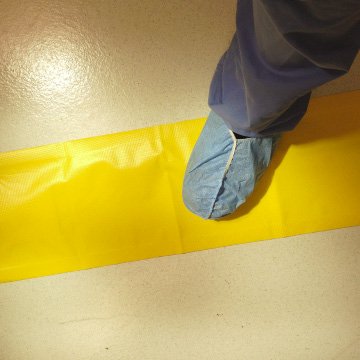 Picture of Safety Floor Strip Safe Cord™ Yellow, Adhesive, 9 X 28 Inch, Disposable71-4311