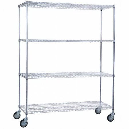 Picture of Linen Cart 4 Shelves 500 lbs. Weight Capacity Chrome Plated 5 Inch Casters, 2 LockingLC246068