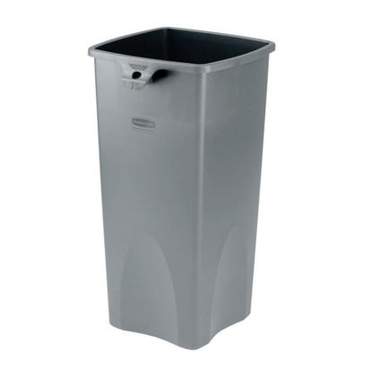 Picture of Trash Can Rubbermaid® Untouchable® 23 gal. Square Gray LLDPE Open TopFG356988GRAY