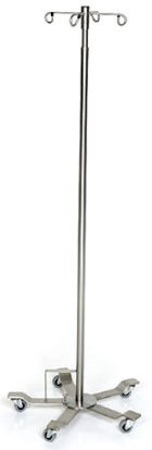 Picture of IV POLE, FOOT CONTROL 4HOOK TOP HEAVY-DUTY S/STL D/SMCM290