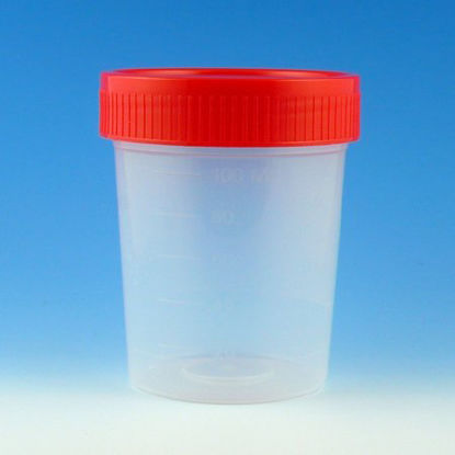 Picture of Specimen Container with Temperature Strip 2-1/4 X 2-7/8 Inch Polypropylene 120 mL (4 oz.) Screw Cap Unprinted NonSterile5916