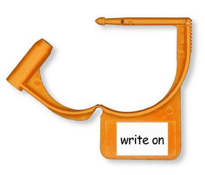 Picture of Tamper Evident Locking Tag Colortrack™ Snap-Lock Orange Plastic251009BBG