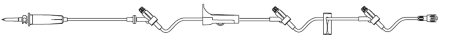Picture of Primary Administration Set SafeDay™ 15 Drops / mL Drip Rate 112 Inch Tubing 3 Ports352899