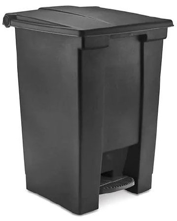 Picture of Trash Can Rubbermaid® 12 gal. Square Black Plastic Step OnH-2668BL