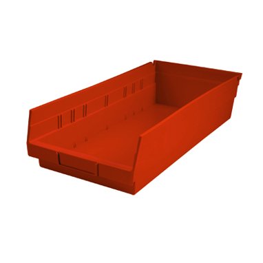 Picture of Shelf Bin Health Care Logistics® Red Industrial Grade Polymers 4 X 8-3/8 X 17-7/8 Inch1457R