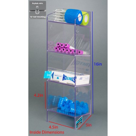 Picture of Phlebotomy Organizer Clear PETG Manual 1 Column CountertopPHLEB1