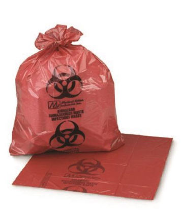Picture of Infectious Waste Bag Colonial Bag 20 - 30 gal. Red Bag LLDPE 30 X 36 InchHXR36