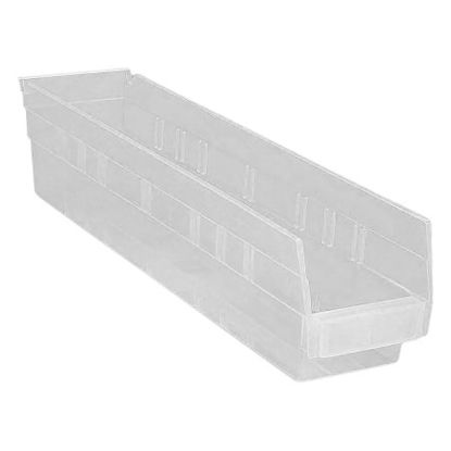 Picture of Shelf Bin Uline® Clear Plastic 4 X 4-1/8 X 17-7/8 InchS-16295