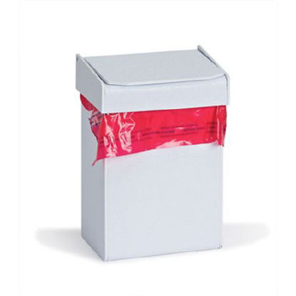 Picture of Medical Waste Receptacle 1.4 Quart Square White ABS Plastic Push OpenML16505