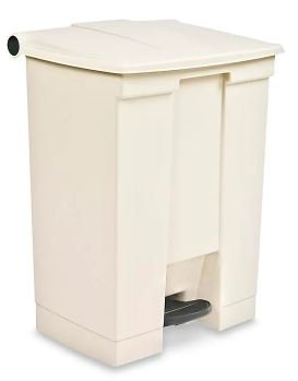 Picture of Trash Can Rubbermaid® 18 gal. Square Beige Plastic Step OnH-2669BE