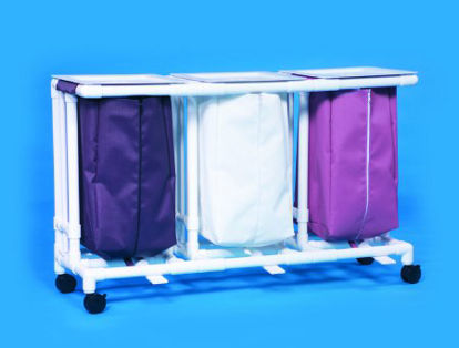 Picture of Triple Hamper with Bags Classic 4 Casters 39 gal.LH23