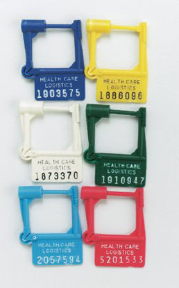 Picture of Padlock Seal Health Care Logistics Consecutively Numbered Purple Polypropylene 1-1/2 X 1-7/8 Inch7914