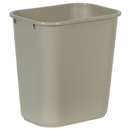 Picture of Trash Can Deskside 28-1/8 Quart Rectangular Beige LLDPE Open TopFG295600BEIG