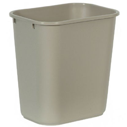Picture of Trash Can Deskside 28-1/8 Quart Rectangular Beige LLDPE Open TopFG295600BEIG
