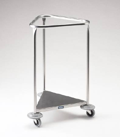 Picture of Hamper Stand Pedigo® Rolling Triangular Opening Open Top Without LidP-1120-SS