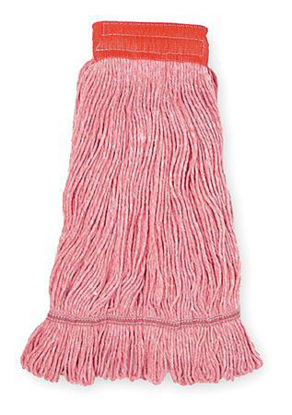 Picture of Wet String Mop Head ABCO Looped-end Large Red Cotton / Rayon / Synthetic Fiber ReusableCLM-303LR