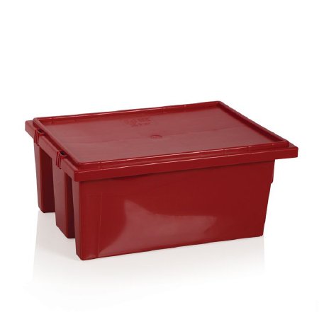 Picture of Tote Budget Red Industrial Grade Polymers 8 X 13-1/2 X 19-1/2 Inch1607R