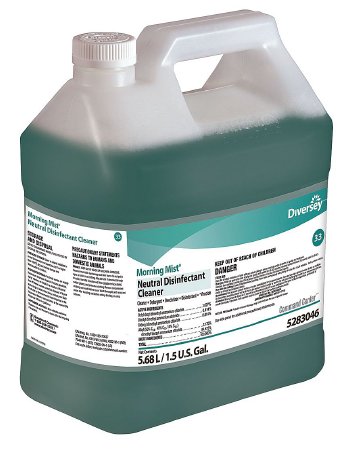 Picture of Diversey™ Morning Mist® Surface Disinfectant Cleaner Quaternary Based Liquid Concentrate 1.5 gal. Jug Fresh Scent NonSterileDVS5283046