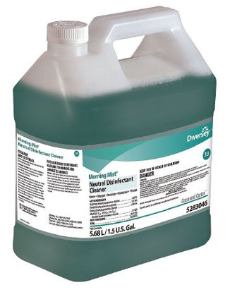 Picture of Diversey™ Morning Mist® Surface Disinfectant Cleaner Quaternary Based Liquid Concentrate 1.5 gal. Jug Fresh Scent NonSterileDVS5283046