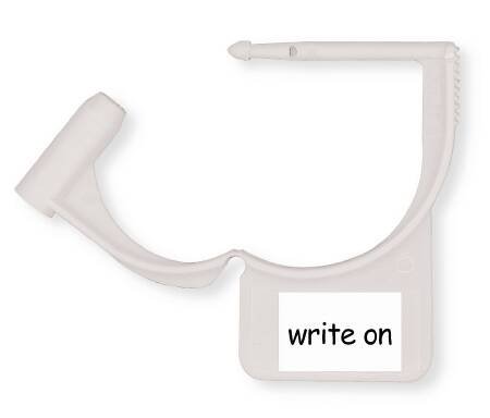 Picture of Tamper Evident Locking Tag Colortrack™ Snap-Lock White Plastic251005BBG