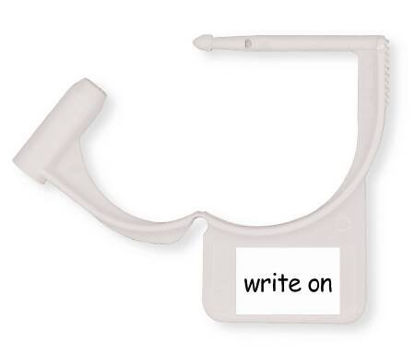 Picture of Tamper Evident Locking Tag Colortrack™ Snap-Lock White Plastic251005BBG