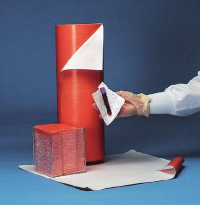 Picture of Biohazard Roll Bio-Screen® Heavy Absorbency White / Orange NonSterile Cellulose / Polyethylene 16 Inch X 100 Foot DisposableBH10600