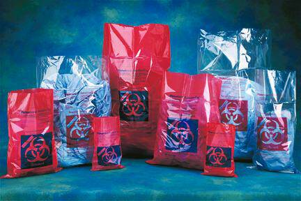Picture of Biohazard Waste Bag Fisherbrand™ Red Bag Polypropylene 8 X 12 Inch01828A