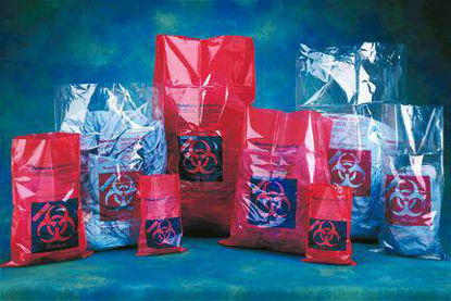 Picture of Biohazard Waste Bag Fisherbrand™ Red Bag Polypropylene 8 X 12 Inch01828A