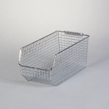 Picture of Storage Bin Stack & Hang Nickel Chrome Finish Wire Mesh 4-7/16 X 4-3/4 X 10-5/16 Inch18925