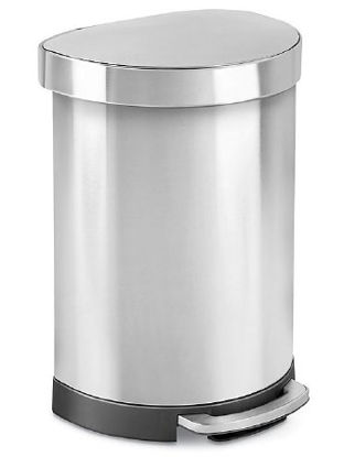 Picture of Trash Can simplehuman® 16 gal. Round Silver Stainless Steel Step OnH6671
