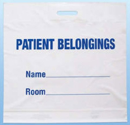 Picture of Patient Belongings Bag PDC® 20 X 20 Inch Plastic Open Ended WhitePBH02