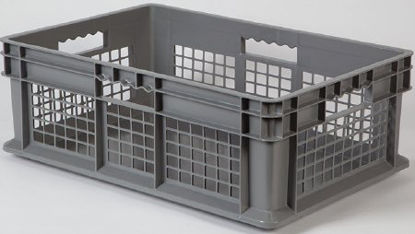 Picture of Storage Crate Gray Polyethylene 8-1/4 X 15-3/4 X 23-3/4 Inch1661G